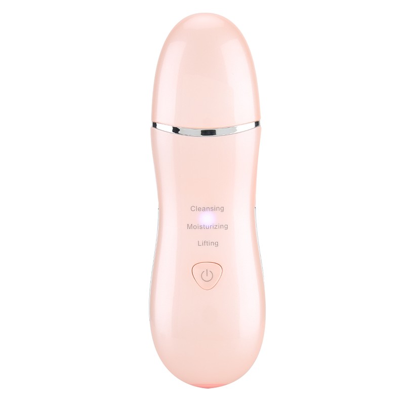 Ultrasonic Skin Scrubber Face Cleaning Vibration Massage Home Beauty MachinePink