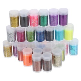 Operitacx Color Nail Glitter Shimmering Manicure Sequins for Nail Multi-use Glitter Powder for Salon and Home Use Easy Application Cute Bottles