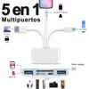 JOOPSHEE Lector de Tarjetas de Memoria 5en1, Adaptador USB y