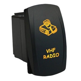 12V 20A / 24V 10A ON-OFF Marine Rocker Switch VHF RADIO 6M74O Universal for Marine Boat dual LED in amber