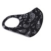 Komonee Face Mask Washable Reusable Black Paisley Dustproof Cloth Mouth
