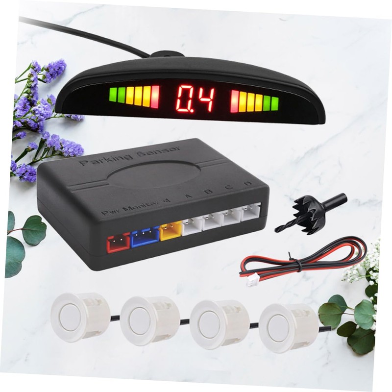 Gatuida 1set Probe Reversing Led Parking Sensor System Car Parking