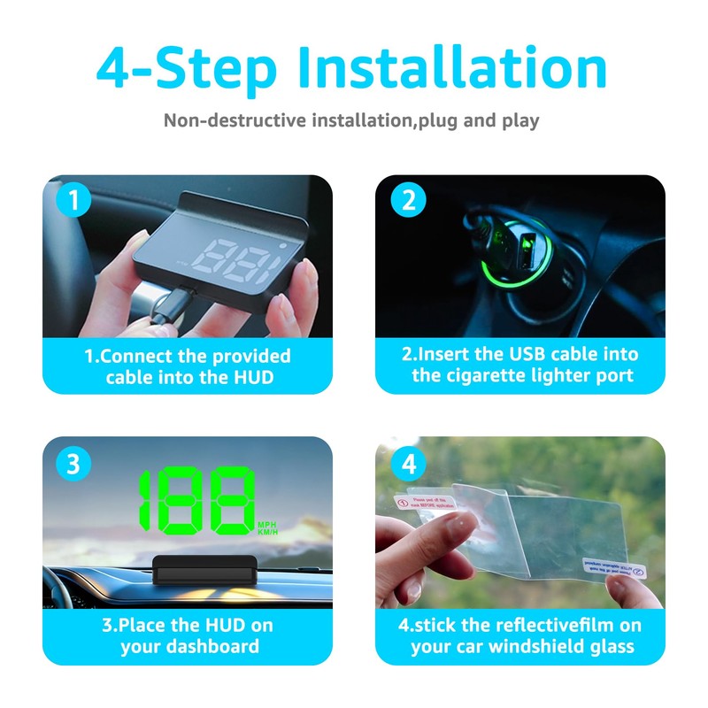 Heads up Display for Cars,Car HUD,Head up Display for Car,Digital
