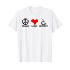 Peace. Love. Respect. - Disability Awareness T-Shirt