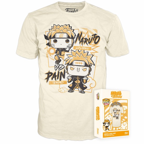 Funko Pop! Boxed Tee: Naruto - Naruto Uzumaki vs Pain