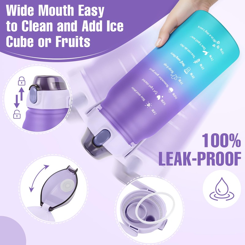 KETIEE Water Bottle 2L 2 Litre Water Bottle 2 Litres
