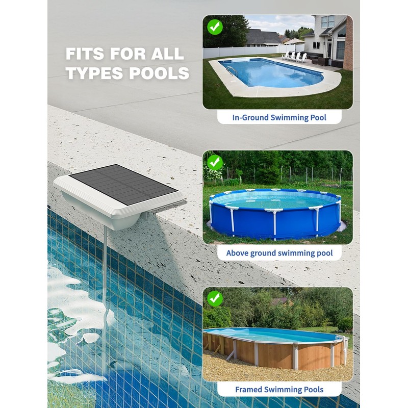 MOFOYEAH Solar Pool Lights, Solar Powered Submersible LED Lights with