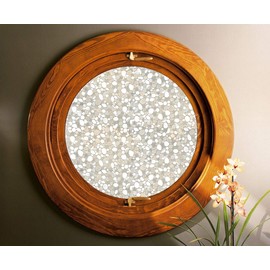 Autotech Park Precut Circle Window Film, Pebble Design, Self Static Adhesive Cling, 20 inch Diameter