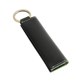 Dom Teporna Key Holder, Leather, Coin Purse, Key Ring, Italian Leather, Genuine Leather, Ultra Small, Wallet, Cowhide Leather, Key Charm, Key Case, Key, green, 1 pc