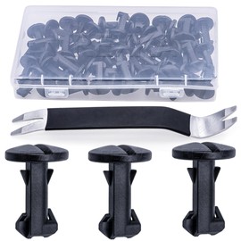 Rexka 41pcs Bumper Cover Retainer Tow Bracket Cover Body Liner Twist to Lock Retainer Clip for Land Rover LR012844 Discovery LR4 Range Rover Range Rover Sport Range Rover Velar -Auto Clips Remover