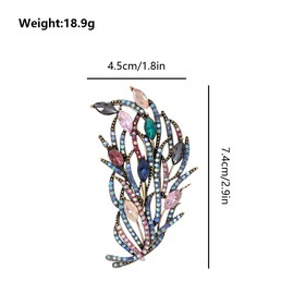 FAIRYGATE Brooches for Women UK Vintage Brooch Lapel Pin Crystal Corsage Luxury Gemstone and Rhinestone Brooches Ladies Wedding Banquet Elegant Accessories Jewelry Gifts for Women B1637