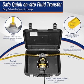 Bomba extractora de aceite eléctrica de 12/24 V 100 W, bomba de cambio de aceite de alto flujo con manguera antitorcedura, bomba de transferencia de fluido de transmisión para automoción