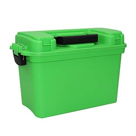 Grip Jumbo Utility Water Resistant Storage Boxes (Lime) - Polypropylene Construction, Strap Down Latch, O-Ring Seal, Removable Tray, Padlock Hole - Ammunition, Fishing Gear, Electronics