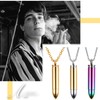 OIDEA 3pcs Men's Bullet Remembrance Necklace- Stainless Steel Bullet Shape