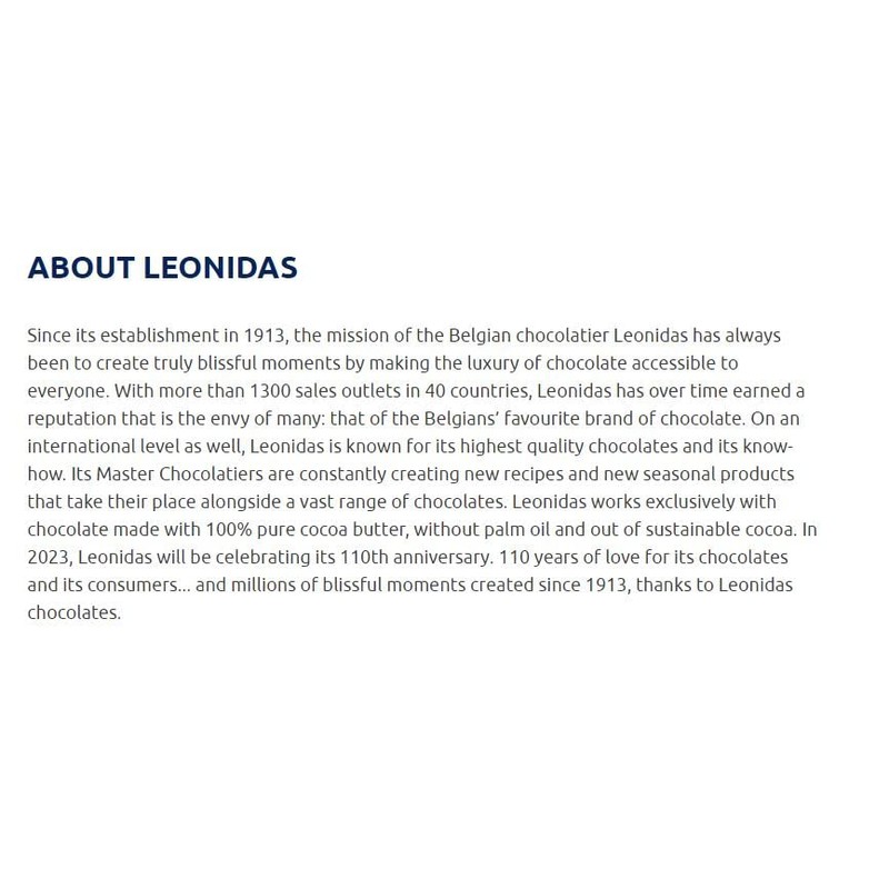 Leonidas Belgian Chocolates: 1 lb Napolitain Solid White Chocolate Squares