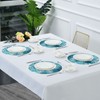 Christmas Placemats Teal Blue White Snowflake Round Placemats Set of