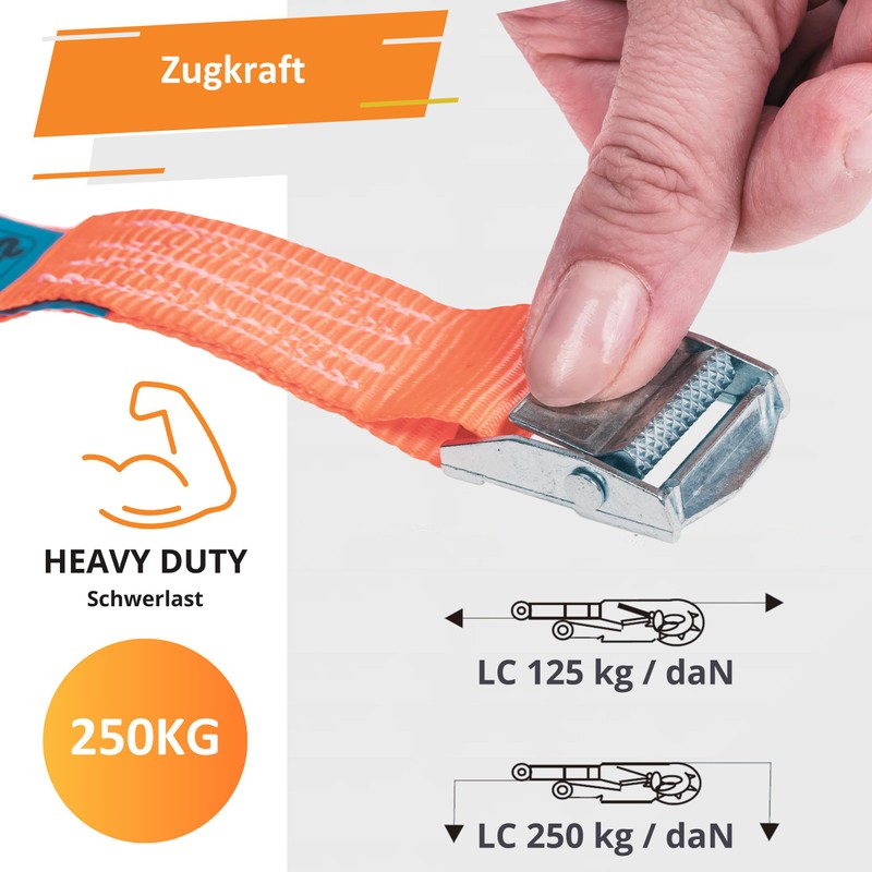 INTAKO Lashing Straps with Clamping Lock 25 mm x 250