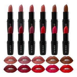 Kit Set 12 Labiales Bissu Humectantes Tonos Cafés/rojos