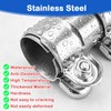 ZEJIRUI Double Bolt Exhaust Clamp 60mm 2.36in for Car Exhaust