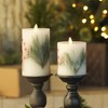 Luminara Flameless LED Candle Pine Berries Pinecone Embedded Real Wax