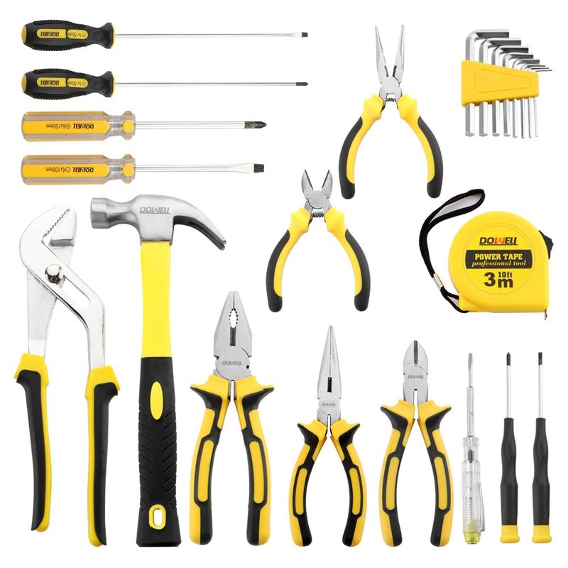 DOWELL 24 Pieces Homeowner Tool Set, Home Repair Hand Tool