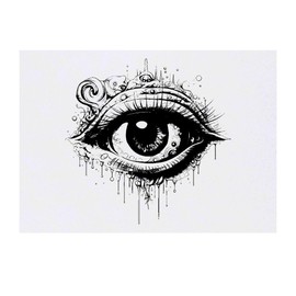 Azeeda 'Auge' Temporäres Tattoo - Hautfreundlicher & Ungiftiger Abziehbild · Wasserfest (TO00064327)