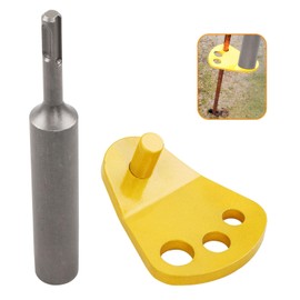 SDS Plus Ground Rod Driver with Adapter Bits Fits 5/8, 1/2, and 3/4 Inch Ground Rods, One-Piece T Post Driver Adapter Bit Fits All SDS Plus Rotary Hammer Drills Tools