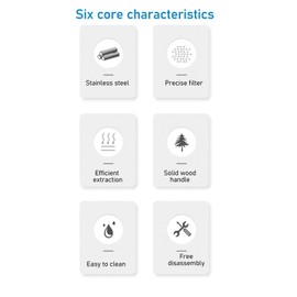 3 Ears 51mm Bottomless Portafilter, Replacement Efficient Extraction 51mm Bottomless Portafilter Comfortable Grip Solid Wood Handle for EC0685 Coffee Machines (A Rosewood)