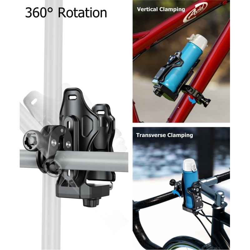 Kewig Anti-Theft Motorcycle Cup Holder, Extra Large Adjustable Size Bike