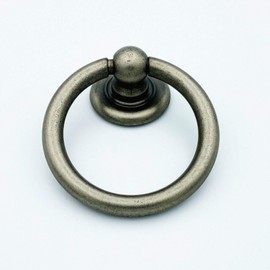 Antique Silver Ring Pulls Nickel Cabinet Knobs and Pulls Kitchen Furniture Handles (Medium)