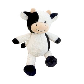 SKIKHN Cow Cuddly Toy, Cuddly Toy, Plush Toy, Cow, Cute Plush Cow Toy, Soft Stuffed Toy, Black White Plush Toy, Plush Doll Cushion for Baby Children, Boys, Girls Gifts (30 cm)