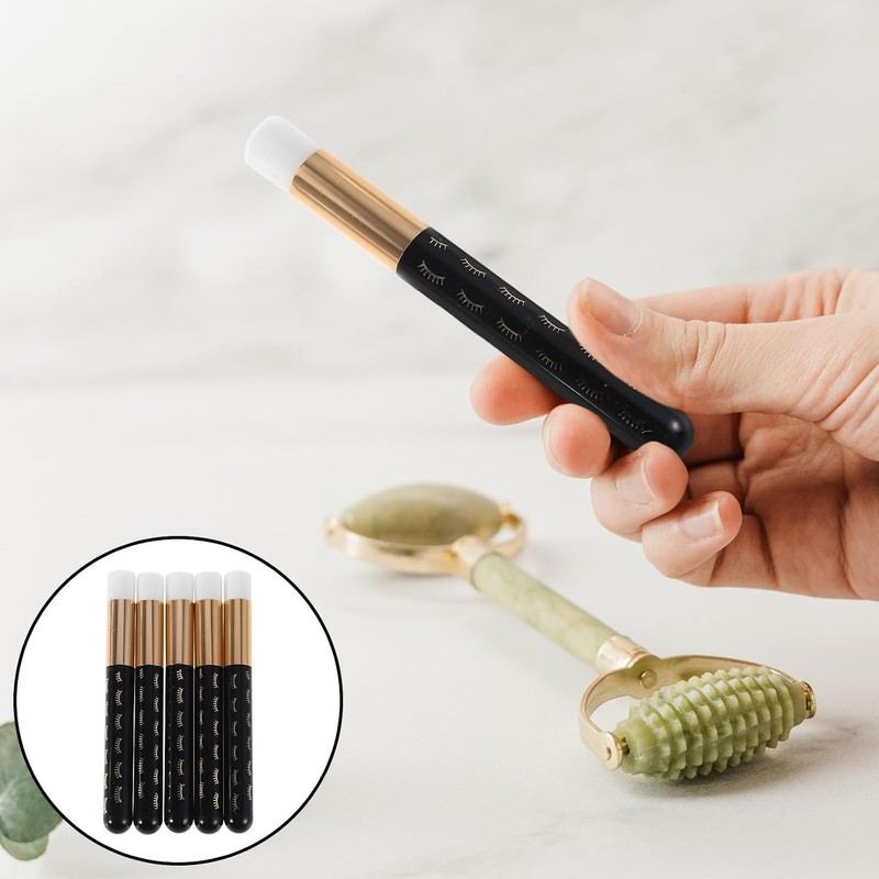 Yardwe Cepillo de pestañas negro, 10 herramientas para limpieza facial