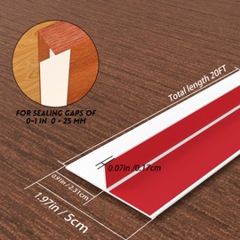 T-Shaped Weather Stripping Door Seal, Length 20FT Silicone Seal Strip Weather Stripping, 1.97" W Door Draft Stopper for Door Frame & Windows Gaps