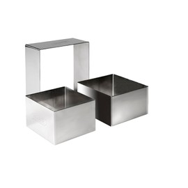 IBILI ARO CUADRADO INOX 6x6x4,50 CMS, Stainless Steel, Silber, 6 x 4.5 x 6 cm