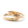 Yellow Gold Filled Hammered Stacking Ring 2mm Band Gift for