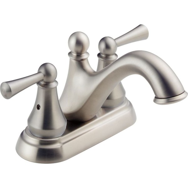 Delta Faucet Haywood Centerset Bathroom Faucet Brushed Nickel, Bathroom Sink Faucet, Drain Assembly, Stainless 25999LF-SS