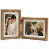Janreefan Double Vertical & Horizontal Picture Frames Hinged Folding Rustic