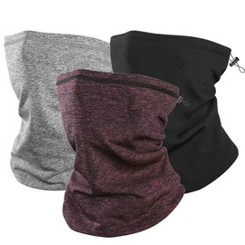 Zollen 4/3/1 Pack Neck Warmer Multi-Functional Windproof Neck Gaiter Snood for Men Women Face Tube Scarf Headwear
