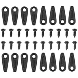 HARFINGTON 100Pcs Picture Frame Backing Hardware Clips with 100Pcs Screws Photo Frame Turn Button Fastener Set Backing for Craft Hanging Pictures Drawing, Black