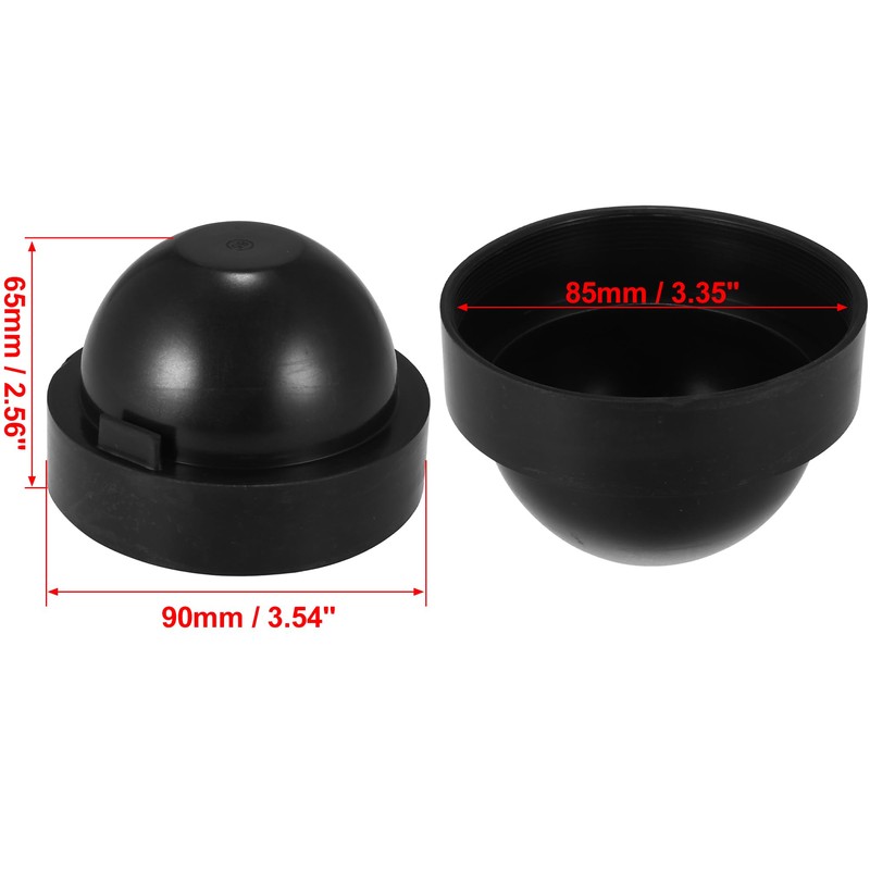X AUTOHAUX 4 Pcs Universal Rubber Car Headlight Dust Cover