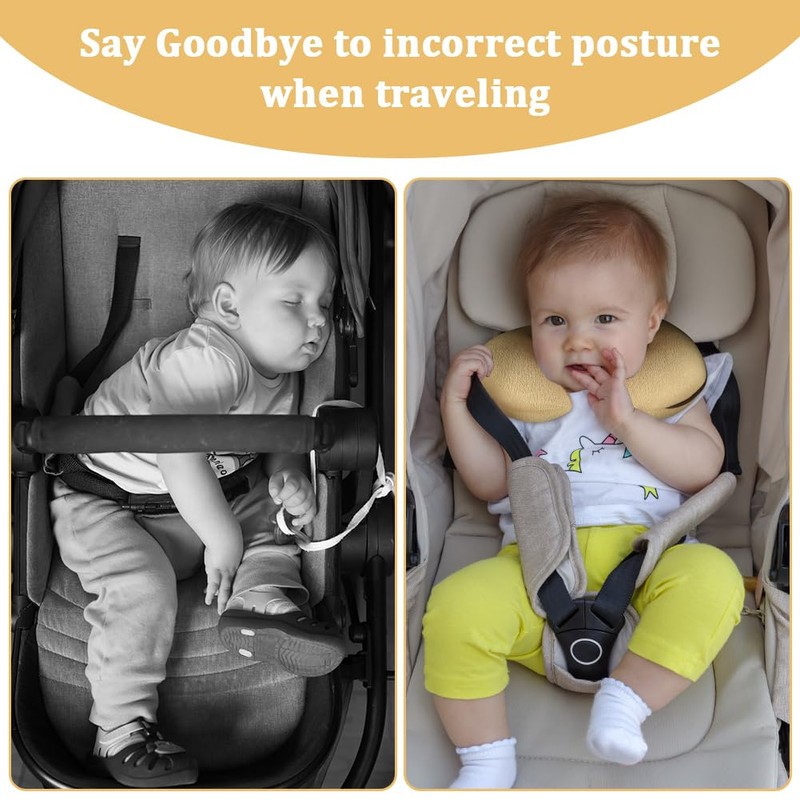 Alaoo Kid's Travel Neck Pillow, Comfortable Support Heads Pillow for