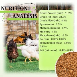 SANSECT 20 LB Dried Mealworms, 100% Natural, Non-GMO Mealworms for Chickens-High Protein Treats for Chickens, Ducks, Wild Birds