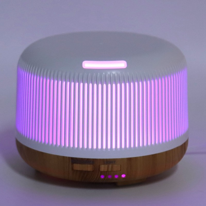 300ml Wood Grain Humidifier Aromatherapy Diffuser Humidifier with 7 LED