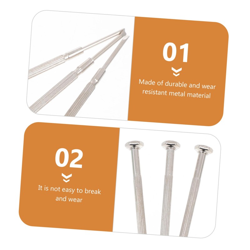 Tofficu 3Pcs Music Instrument Screwdriver Flute Saxophone Piccolo Repair Tool