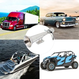 Yosoo 150DB Silver Horn, Super Loud Trumpets, Silver Horn for Vehicle, Boat, Train, Truck, RV, Yacht, Metal ABS, 240mm