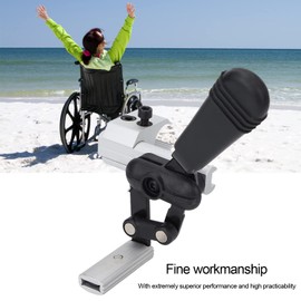 Wheelchair Brakes, Aluminium Alloy Wheelchair Brake Wheel Locks Easy to Install High Sensitivity Handbrake Replacement Accessory for Electric Wheelchairs (Left, Right Piece)(Left Piece)