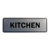 Signs ByLITA Standard Kitchen Sign (Brushed Silver) - Large