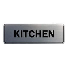 Signs ByLITA Standard Kitchen Sign (Brushed Silver) - Large