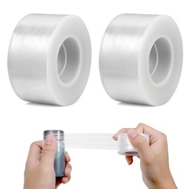 2 Pcs Mini Stretch Wrap Moving Wrapping Plastic Roll 1.57in X 1000ft Plastic Shrink Wraps Roll Heavy Duty Stretch Film Packing Wrap for Bottles Cans Seal Packing