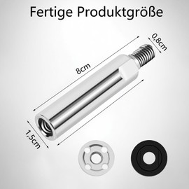 QZKJQDD M10 Angle Grinder Extension, Grinding Disc Angle Grinder, Polisher Extension Shaft, Angle Grinder Extension Connecting Rod Set, Grinding Attachment for Angle Grinder (Pack of 2)